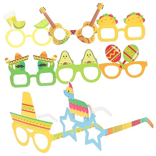 Holibanna 8st Urlaubsbrille Lustige Brille Dekorationen Party-brillen-requisiten Jumbo-sonnenbrille Karneval Liefert Partygeschenke Beleuchten Untersetzer Rave Partybrille Schwimmbad Papier von Holibanna