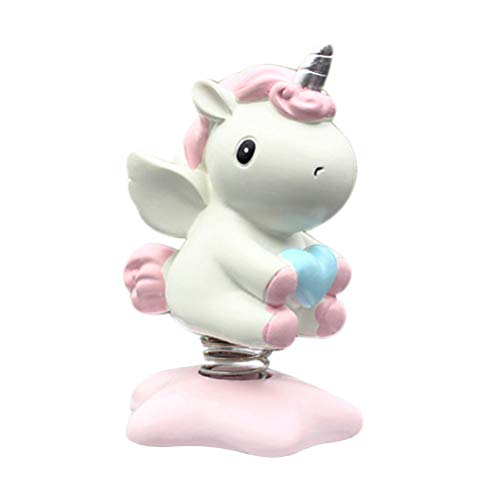 Holibanna Autozubehör Auto Armaturenbrett Dekorationen Einhorn Harz Ornamente Kuchen Topper Party Tanzfiguren Spielzeug (Rosa) Einhorn Einhorn Einhörner Spielzeug Winkekatze Solar von Holibanna