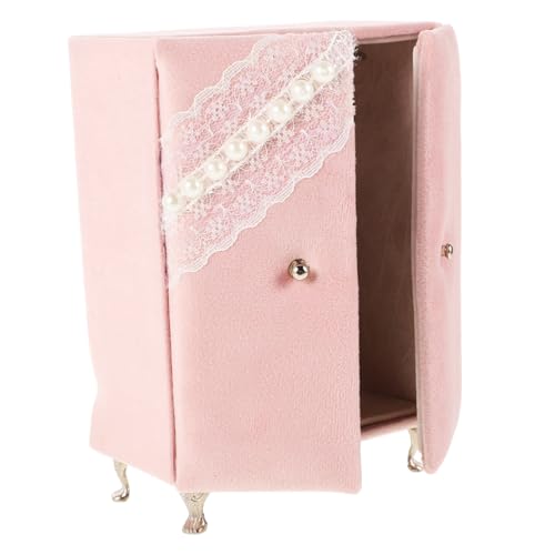 Holibanna Box Flanell Schmuckschatulle Vintage Schmuck Kleiner Schmuck Organizer Schmuckdisplayhalter Reiseschmucketui Schmuck Reiseorganizer Schmuckaufbewahrung Kleines Schmucketui Rosa von Holibanna