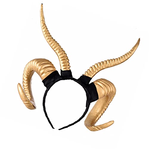 Holibanna Halloween Schafhorn Stirnband Gothic Dämon Ziege Schaf Horn Stirnband Teufel Dämon Hörner Stirnband Für Cosplay Halloween Kostüm Typ 13 Golden von Holibanna