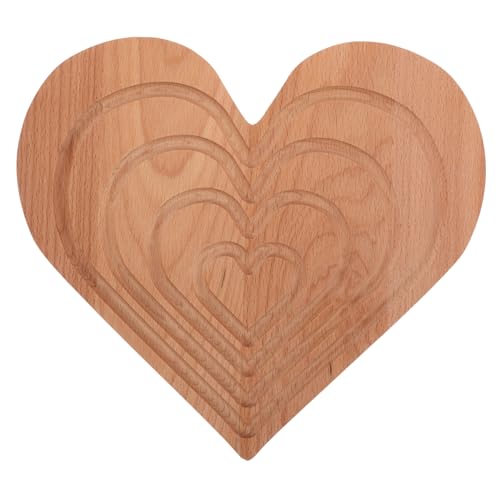 Holibanna Herzförmiges Holzserviertablett Vielseitige Servierplatte für Snacks Desserts für Hochzeiten Partys und Dekoratives Element Holibanna Herzförmiges Holzserviertablett Vielseitige Servierplatte für Snacks Desserts für Hochzeiten Partys und Dekoratives Element von Holibanna