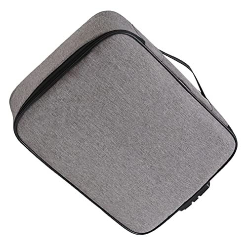 Holibanna Kasten Aufbewahrungstasche Mit Schloss Dokumentenspeicher Mailer Dokumentieren Verpackung Organizer Zur Aufbewahrung Von Scrapbook-papier Dateiordner-organizer Oxford-stoff Grey von Holibanna