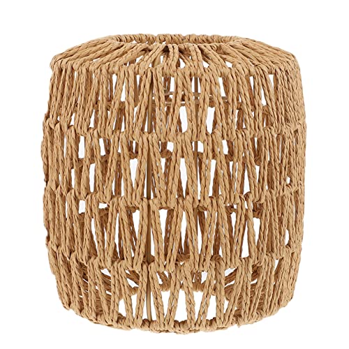 Holibanna Kleiner Lampen- Farbfass Rattan Gewebt Lampenschirm Dekorativer Vintage- Lampenschirm für Tischleuchte Kronleuchter Wand Deckenleuchten (Ramdon- Stil) von Holibanna