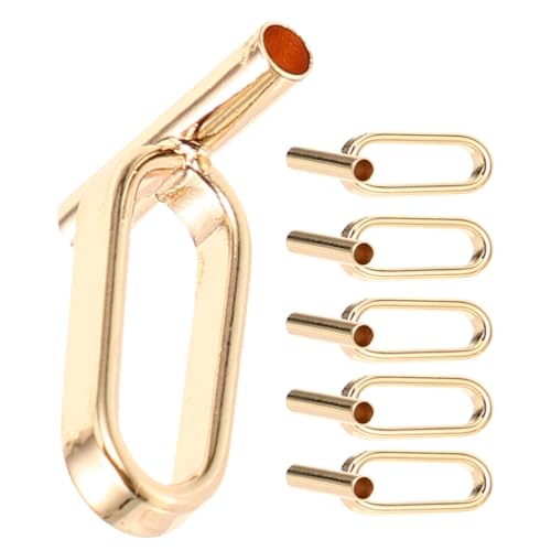 Holibanna Pin to Pendant Converter 6pcs Horizontal Brosche Converter for Changing Brooches and Pins to Pendants Scarf Hijab Stainless Steel Brooch Converter Golden von Holibanna