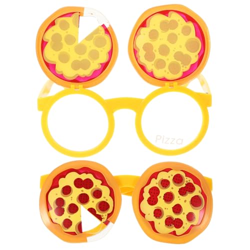 Holibanna Pizza-Sonnenbrille 2 Stück Lustige Luau-Donut-Partybrille Neuheit Tropische Ausgefallene Party-Sonnenbrille Masken Fotoautomaten-Requisiten Für Junggesellinnenabschiede von Holibanna