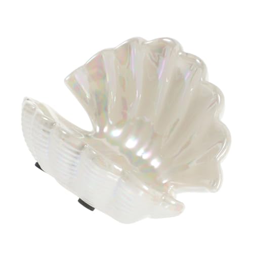 Holibanna Schale Schmuckschatulle Schmuckschale Shell Seifenschale Muschel-partygeschenk Schmuck-organizer Schale Schmuckkästchen Shell-schmuckhalter Für Ringe Plastik Weiß von Holibanna