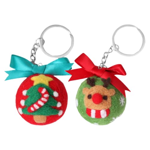 Holibanna Wollfilz-Set 2Er-Set Weihnachts-Rentierbaum Nadelfilz-Set Werkzeugzubehör Weihnachtsschmuck für Anfänger Weihnachtsferien-Bastelprojekt von Holibanna