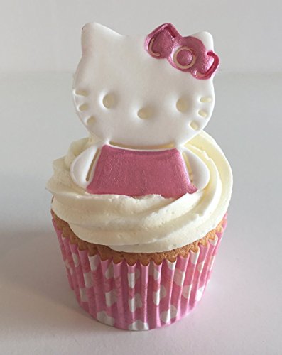 6 Handgemachte Kuchendekorationen aus Zucker: Hello Kitty von Holly Cupcakes