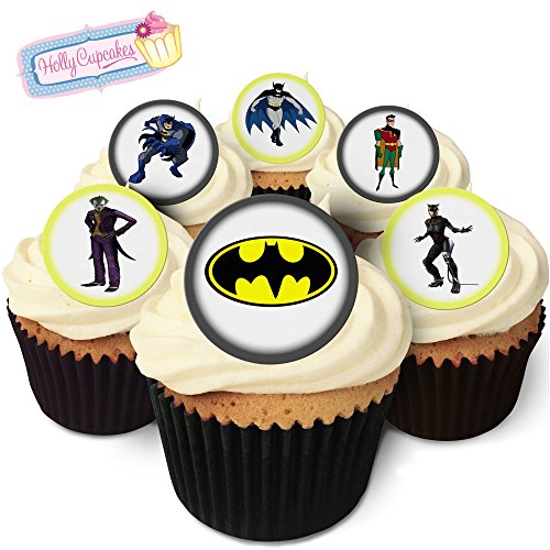 Holly Cupcakes 24 Wunderschöne essbare Kuchendekorationen: Batman von Holly Cupcakes