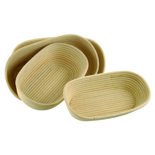 Brotform Gärkorb Gärkörbe oval Peddigrohr 0,5 kg 24x14xH 9,5cm + Rezepte WG von Holzbackofen