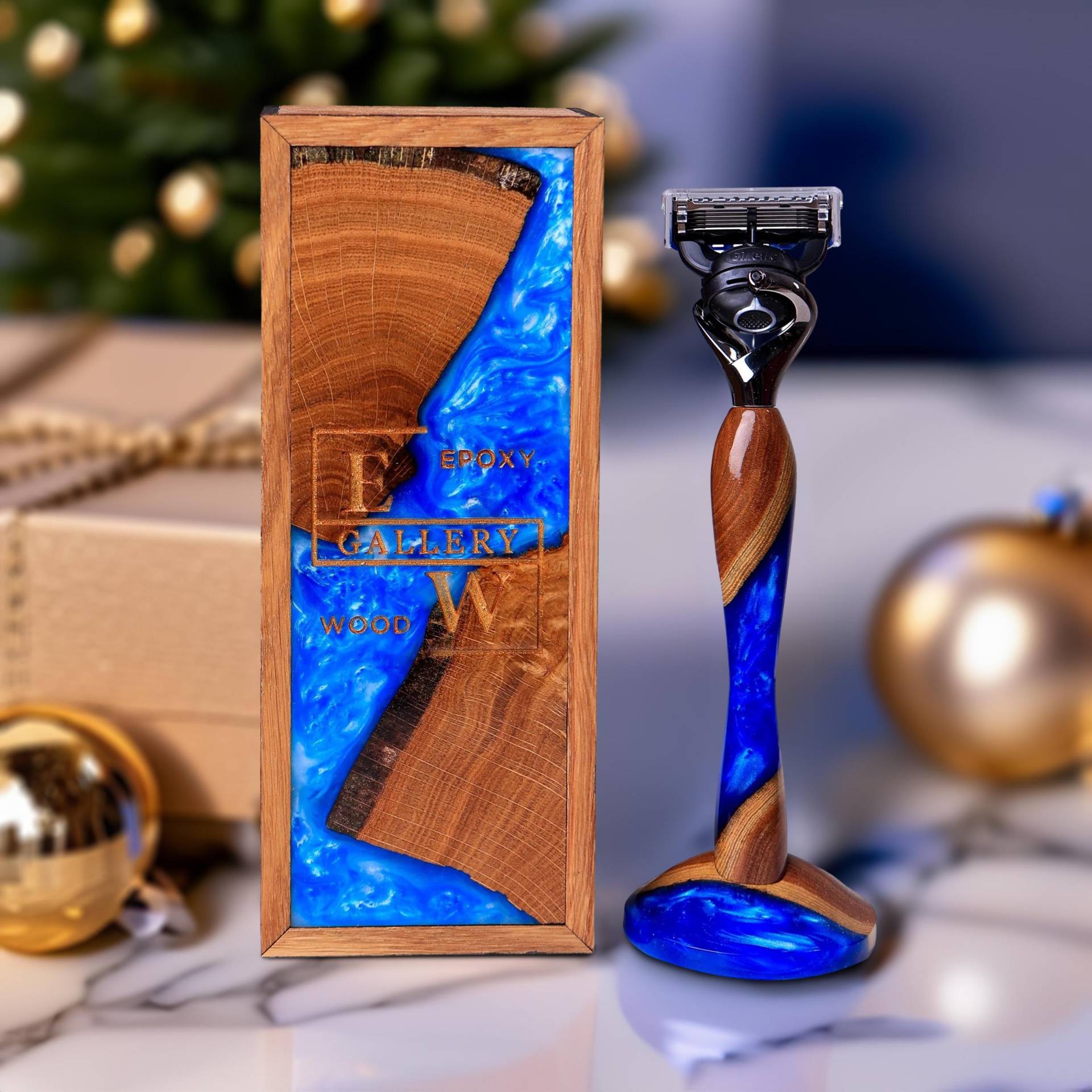 Harz Gillette Rasierer, Beste Männer Geschenk, Handgemachter Holz Rasierset, Geschenke Für Ehemann, Vater, Wichtelgeschenke von HolzrepublikStade