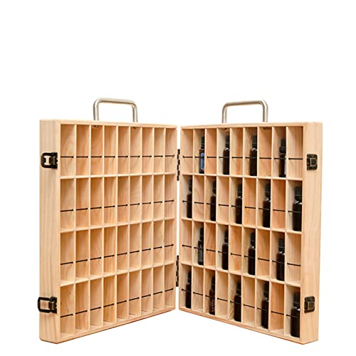 Ätherisches Öl Regal aus Holz, 72 Fächer Essential Oil Organizer - Aufbewahrungsbox & Display Ständer für 5-15ml Flaschen, Ätherische Öle Halter, Öle Regal, Lagerung für Duftöle, Kosmetik Ätherisches Öl Regal aus Holz, 72 Fächer Essential Oil Organizer - Aufbewahrungsbox & Display Ständer für 5-15ml Flaschen, Ätherische Öle Halter, Öle Regal, Lagerung für Duftöle, Kosmetik von Holzsammlung
