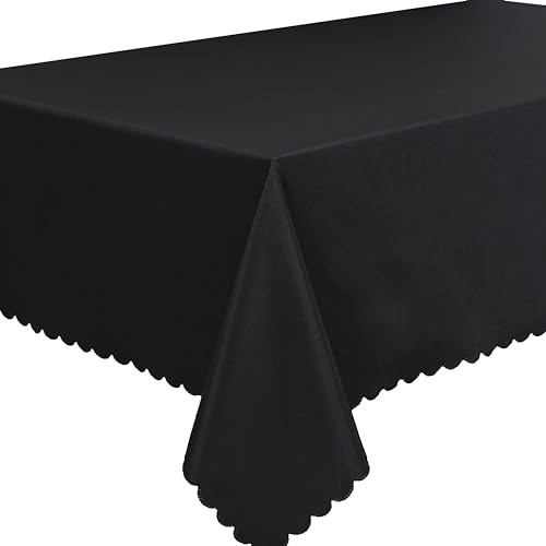 Qualitäts Tischdecke Tischtuch Textil Eckig 140 x 180 cm, Tischwäsche, Schwarz von Home Direct