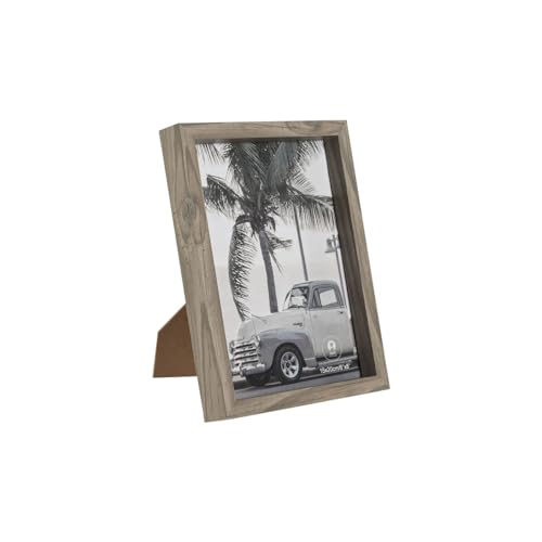 Home ESPRIT Bilderrahmen, Grau, Glas, Holz, MDF, romantisch, 16,5 x 2,5 x 21,5 cm von Home ESPRIT