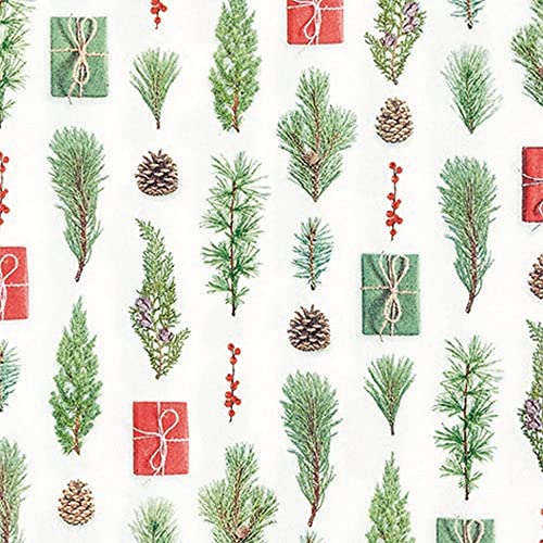 20 Servietten Geschenke und Zweige | Winter | Weihnachten | Tischdeko | Decoupage | Serviettentechnik 33x33cm von Home Fashion