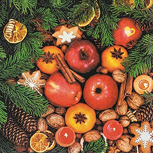 20 Servietten Leckere Auslese für Weihnachten | Winter | Weihnachten | Tischdeko | Decoupage | Serviettentechnik 33x33cm von Home Fashion