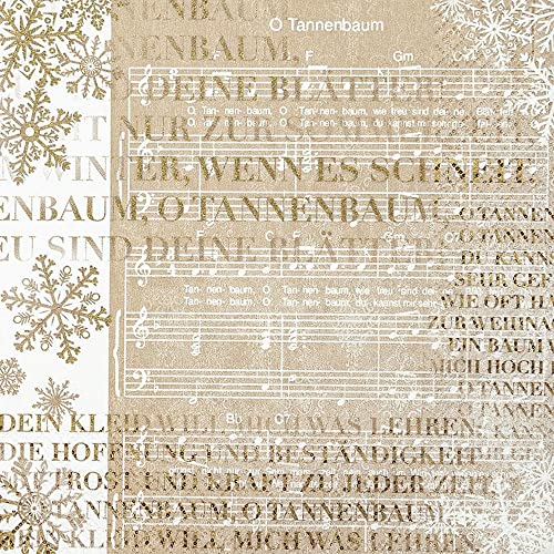 20 Servietten Weihnachtslieder | Lied | Musik | singen | Chor | Winter | Weihnachten | Tischdeko | Decoupage | Serviettentechnik 33x33cm von Home Fashion