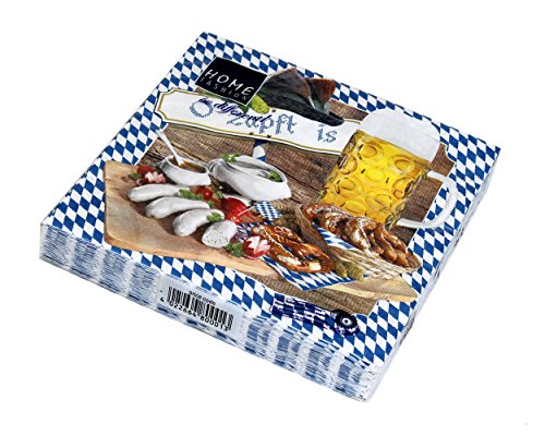 20er Pack Servietten Oktoberfest -O zapft is- 33 x 33 c m von Home Fashion