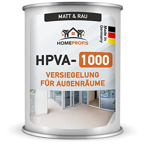 Home Profis® HPVA-1000 matte & rutschfeste Versiegelung (40m²) für Balkon & Terrasse – Raue 2K Epoxidharz Außen Bodenversiegelung (4kg) Schutzschicht für Bodenbeschichtung von Home Profis