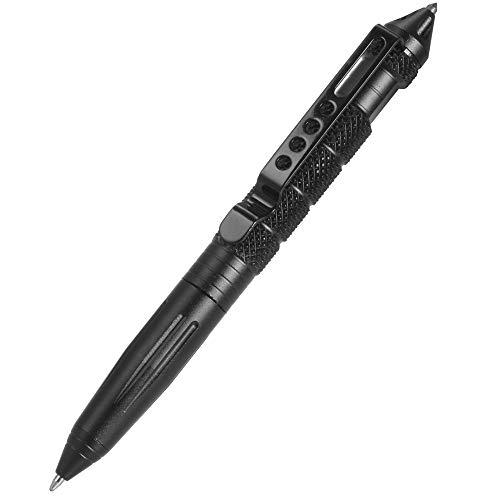 HomeMall Tactical Pen Selbstverteidigungs Kugelschreiber mit 4 Tintennachfüll Packungen - Schwarzer Kugelschreiber Multifunktional Glasbrecher Stift Smooth Writing Multifunktionales Tactical Defense von HomeMall