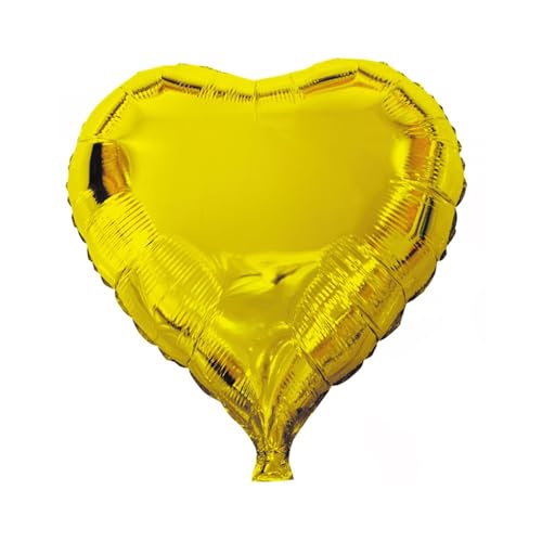 Homéa, Ballon Herz Metallise mit Strohhalm, Höhe 45 cm, goldfarben von Homéa