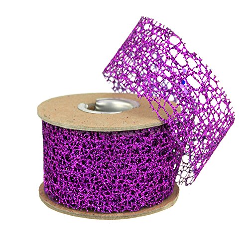 Open Weave Glitter Band, 1–1/2 Zoll, 9 Meter 1 inches violett von Homeford