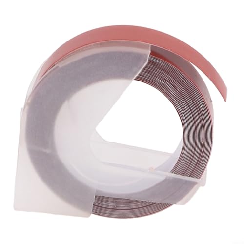 3D-geprägtes Etikettenband für manuellen Etikettenhersteller, 9 mm, 19 Farboptionen, kompatibel mit mehreren Etikettiermaschinen (Kastanienbraun) von Homefurnishmall