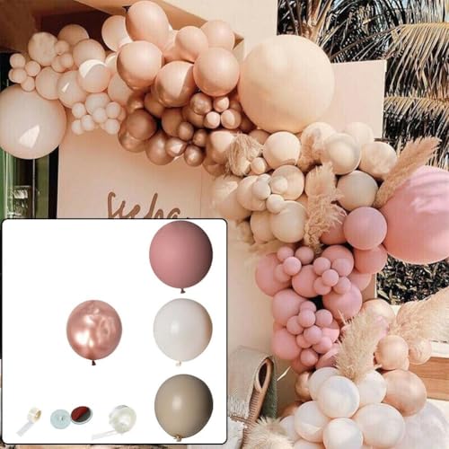 DIY Ballon Girlande Kit 158pcs Blush Nude Luftballons mit Ballonkette Perfekte Party Dekoration von Homefurnishmall