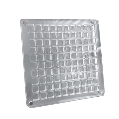 Kompakte Acryl-Muschel-Displaybox, Magnetverschluss, transparentes Material (quadratisch, 100 Quadrate) von Homefurnishmall