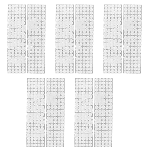 500 Paar weiße, stark klebende Klettbänder für Bastelarbeiten, Nähen, Zuhause, Schule, Büro, 2 cm, rund von Homepatche