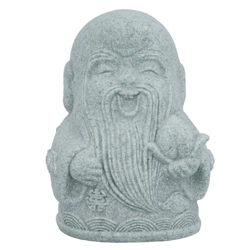 Chinesischer Gott, Statue, Dekoration, Feng Shui, Glücks-Ornament, Wohnzimmer, Schlafzimmer, Büro, Heimdekoration, grünes Sandstein-Symbol von Homepatche