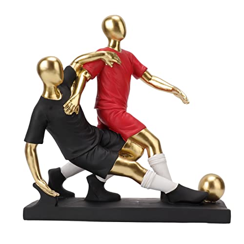 Goldfarbener Fußballspieler-Ornament, innovatives, lebensechtes Modell für Zuhause, Wohnen, Kunstharz-Dekoration von Homepatche