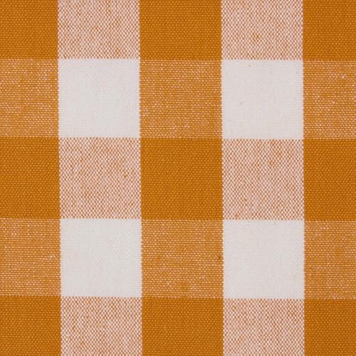 HOMESCAPES Orange-Weiß karierter Baumwollstoff Meterware 150 cm breit, Landhaus-Karo Stoff zum Nähen, Dekostoff kariert, Polsterstoff Karo, orange karierter Stoff Oeko-Tex von Homescapes