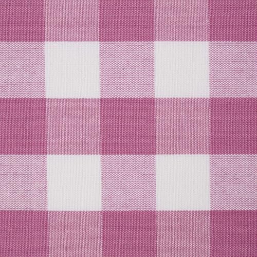 HOMESCAPES Pink-Weiß karierter Baumwollstoff Meterware 150 cm breit, Landhaus-Karo Stoff zum Nähen, Dekostoff kariert, Polsterstoff Karo, pink karierter Stoff Oeko-Tex von Homescapes