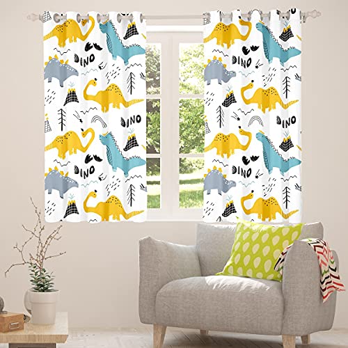 Dinosaurier Kinder Fenster Behandlungen Für Jungen Mädchen Süße Cartoon Dinosaurier Fenstervorhänge Kawaii Tier Dinosaurier Fenstervorhänge Frauen Jugend Kinder Wohnkultur Vorhang Panels, 55 "X96" von Homewish