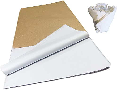 Seidenpapier, säurefrei, weiß, MG 18 g/m², für dekorative Skizzen, zum Basteln, Verpacken, 450 mm x 700 mm, 45 Blatt von Homey Mart