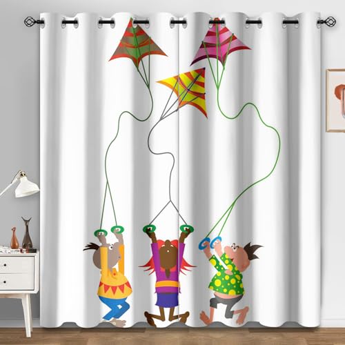 Schallschutz Vorhang Grüner Drachen Für Kinder Gardinen Polyester Vorhänge Waschbar Verdunklungsvorhänge Curtains Living Room Schlafzimmer Thermovorhang Vorhang Blickdicht 2x140x250 cm von Homeyang