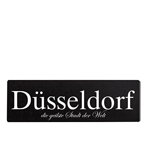 Düsseldorf Dekoschild Türschild schwarz zum kleben von Homeyourself