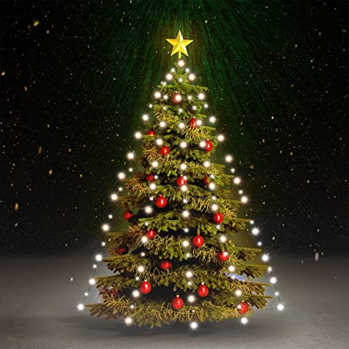 Homgoday Weihnachtsbaum-Lichternetz Weihnachtsbaum Lichterkette Christbaum Tannenbaum Lichterbaum Weihnachtsdeko Christbaumbeleuchtung Weihnachtsbeleuchtung mit 150 LEDs Kaltweiß 150 cm von Homgoday