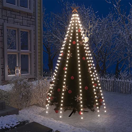 Homgoday Weihnachtsbaum-Lichternetz Weihnachtsbaum Lichterkette Christbaum Tannenbaum Lichterbaum Weihnachtsdeko Christbaumbeleuchtung Weihnachtsbeleuchtung mit 250 LEDs Kaltweiß 250 cm von Homgoday