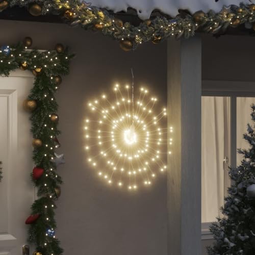 Homgoday Weihnachtsbeleuchtung Galaxie 140 LED warmweiß 17 cm Weihnachtsdekoration Weihnachtsdeko für Außen von Homgoday