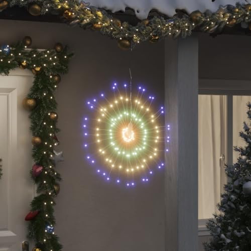 Homgoday Weihnachtslichter, Sterne, 140 bunte LEDs, 17 cm von Homgoday