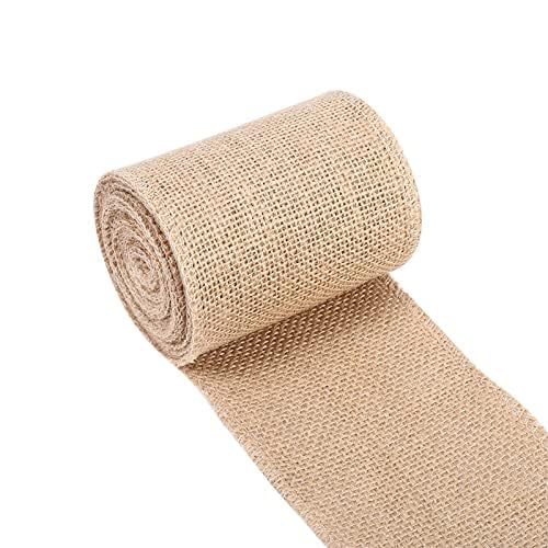 Jute-Sackleinenrolle, Stoff-Juteband, Tischläufer, Sackleinenband, Jute-Sackleinenband, Rolle für Tischdekoration, Hochzeit, Party, Basteln (6 Größen) (10cm*5m) von Hominas