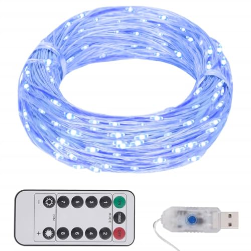 Hommdiy LED-Lichterkette mit 150 LEDs Blau 15 m von Hommdiy