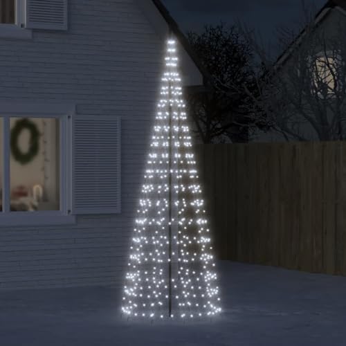 Hommdiy LED-Weihnachtsbaum für Fahnenmast 550 LEDs Kaltweiß 300 cm von Hommdiy