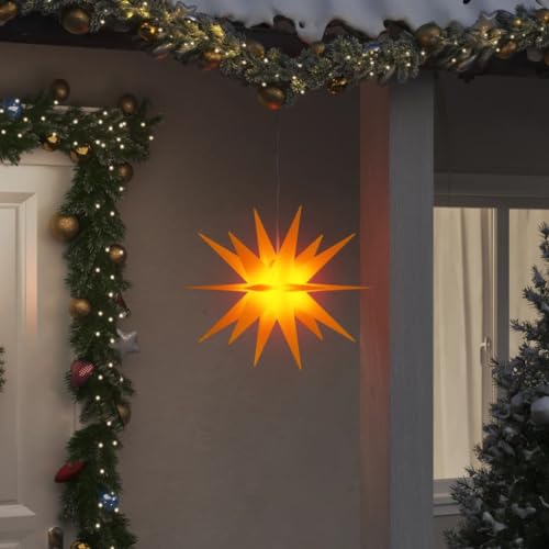 Hommdiy LED-Weihnachtsstern Faltbar Gelb 43 cm von Hommdiy