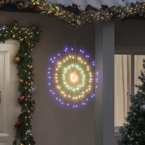 Hommdiy Weihnachtsbeleuchtung Feuerwerk 140 LEDs Mehrfarbig 17 cm von Hommdiy