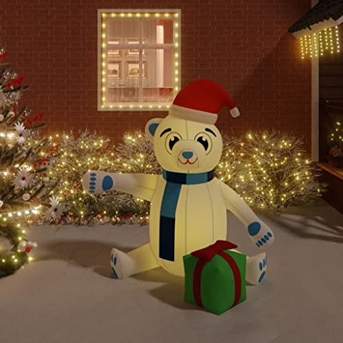 Hommdiy Weihnachtsdekoration Aufblasbarer Teddybär LED 180 cm von Hommdiy