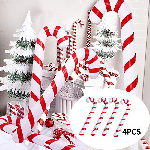 Homo Trends 4Pcs 90CM / 35.4 Zoll aufblasbare Zuckerstangen Neuheit Giant Candy Cane Stick Aufblasbar für Weihnachtsdekoration Homo Trends 4Pcs 90CM / 35.4 Zoll aufblasbare Zuckerstangen Neuheit Giant Candy Cane Stick Aufblasbar für Weihnachtsdekoration von Homo Trends