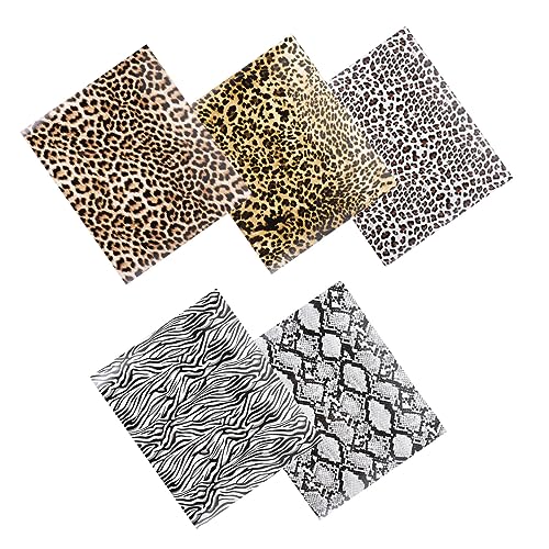 Homoyoyo 1-5 M² Leopard Wärmeübertragungsfolie – Selbstklebende PU Vinyl Patches Für DIY Weihnachtskleidung - T Shirts Hüte Taschen Socken Und Kissen – 2 Stück von Homoyoyo